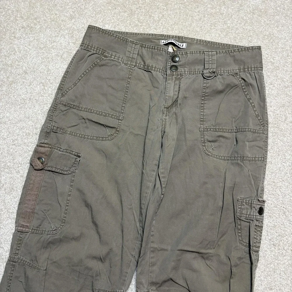 Vtg Aeropostale Cargo Pants 31x30 Brown Twill Military Utility Paratrooper Y2K
